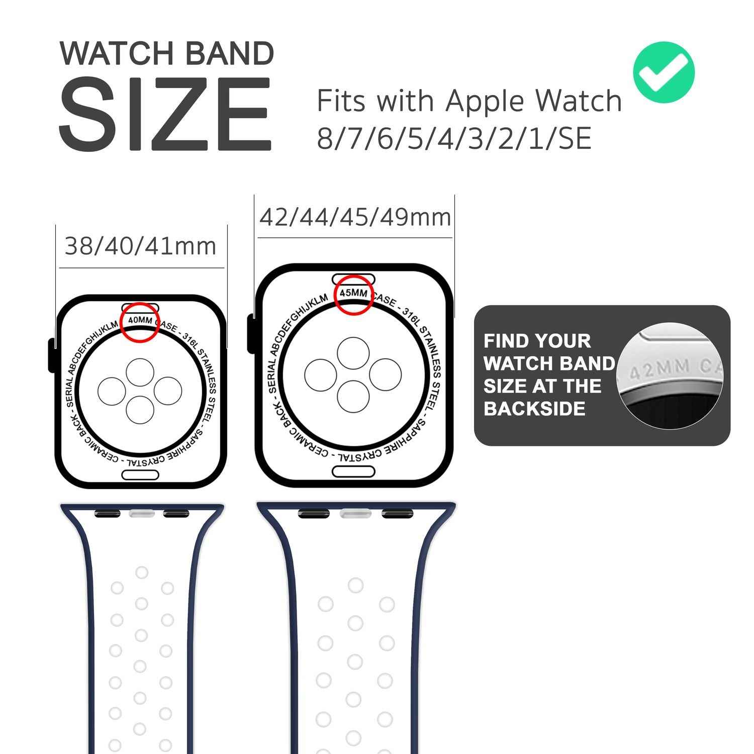 Airflow Silikon Armband für Apple Watch Ultra/Se/8/7/6/5/4/3/2/1, 42/44/45/49mm