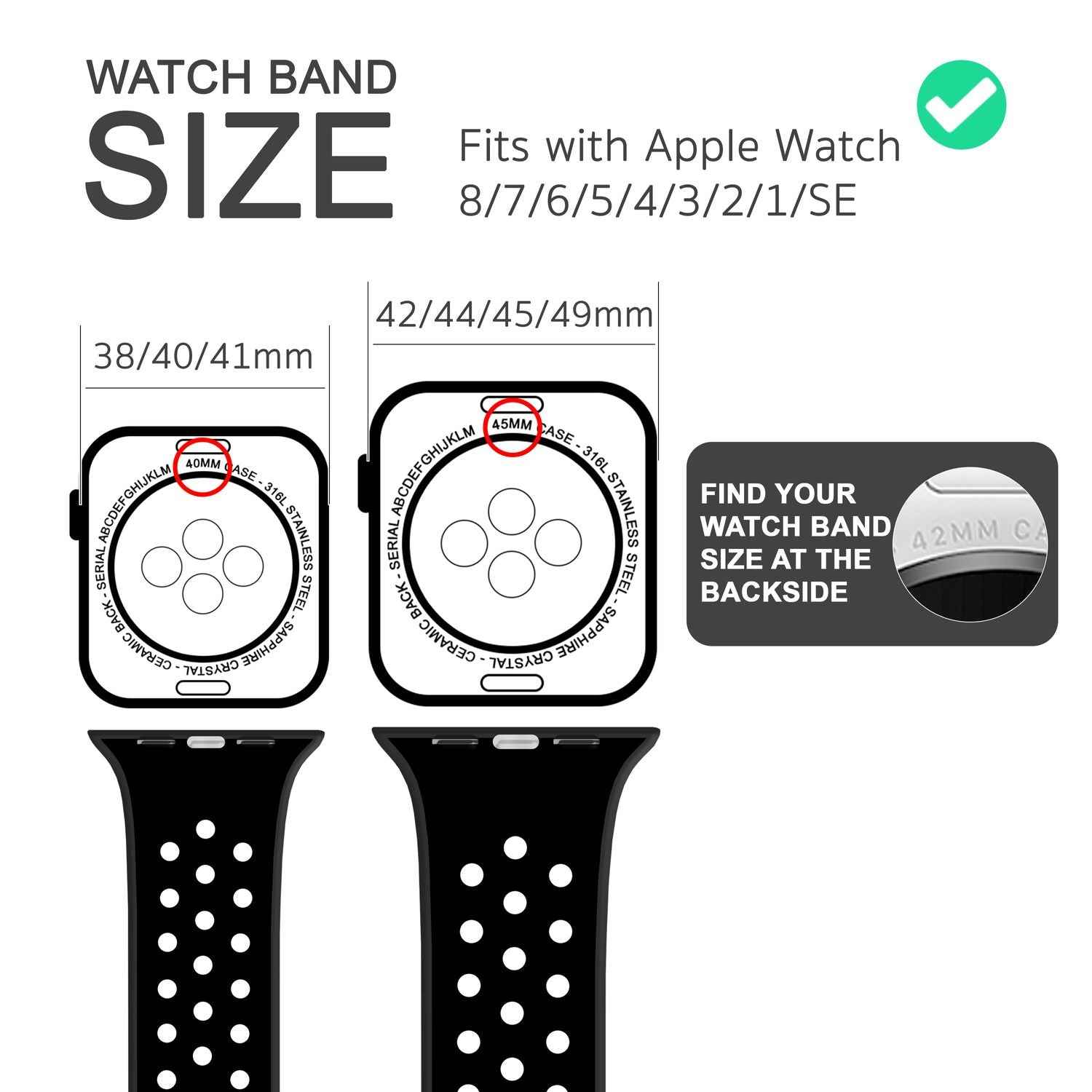 Airflow Silikon Armband für Apple Watch Ultra/Se/8/7/6/5/4/3/2/1, 42/44/45/49mm