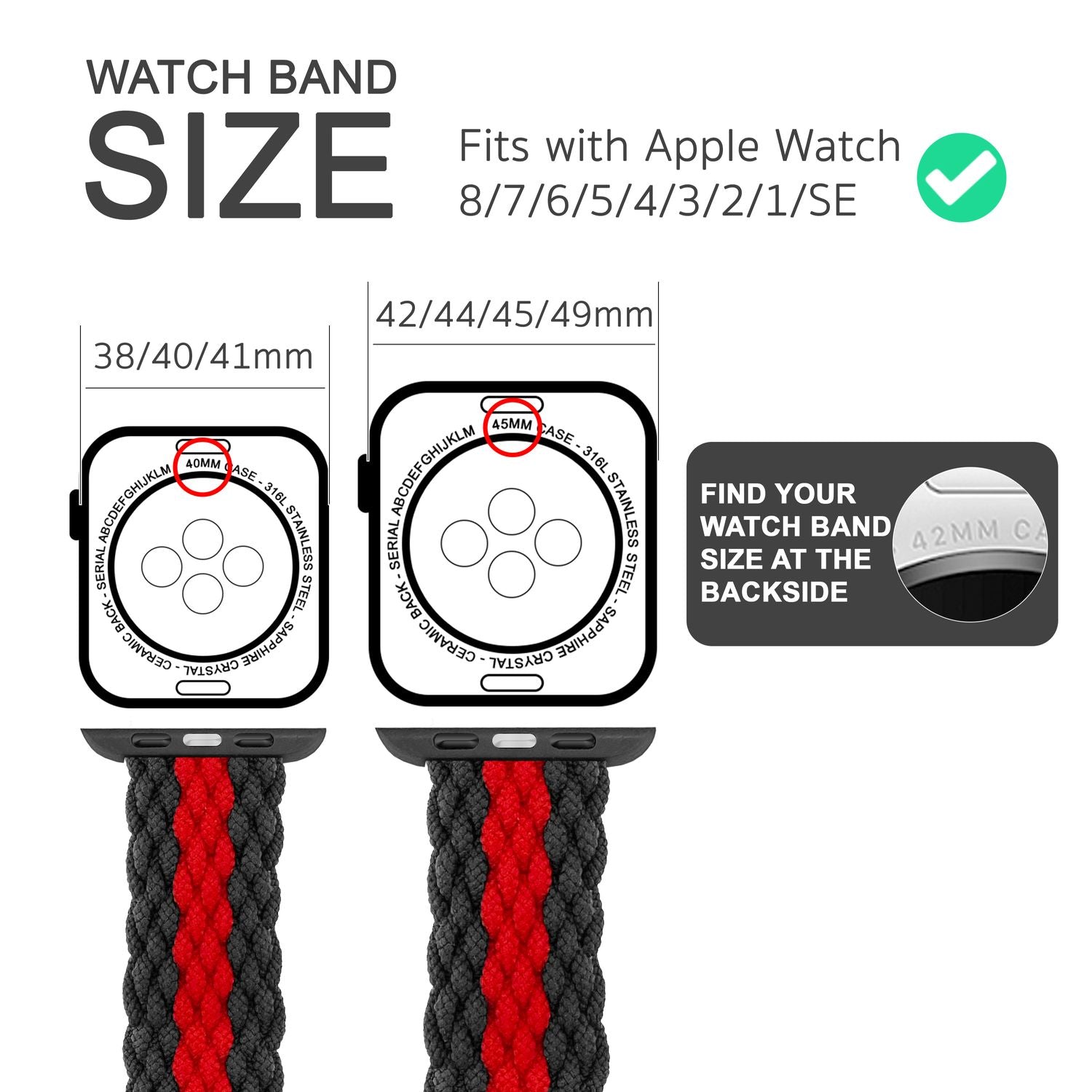 Armband für Apple Watch geflochten Nylon dunkelblau 38/40/41mm | NALIA Berlin