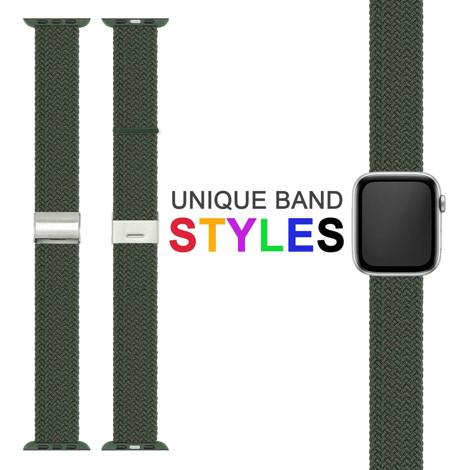 Armband für Apple Watch SE/8/7/6/5/4/3/2/1, 38/40/41mm Geflochten
