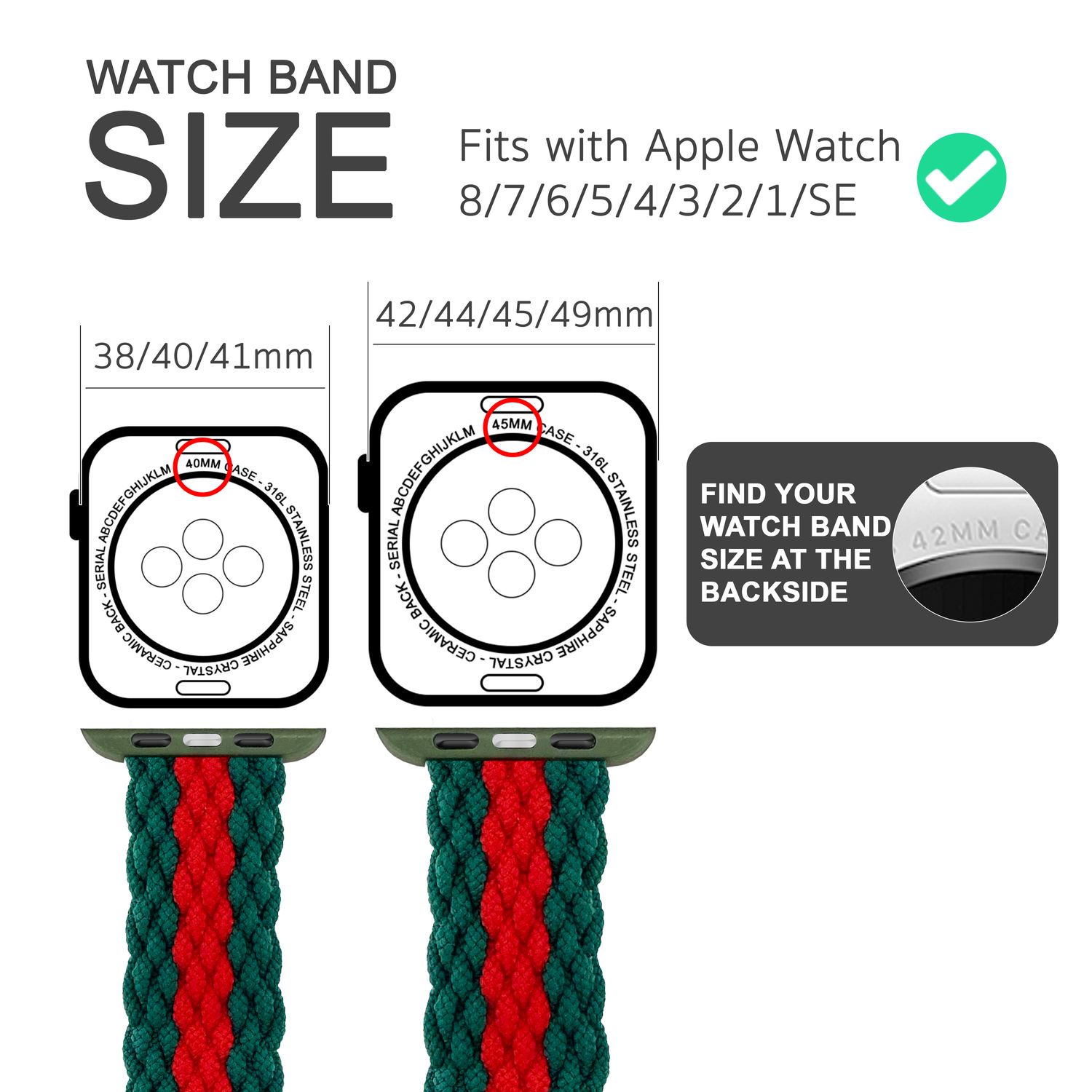 Armband für Apple Watch geflochten Nylon dunkelblau 38/40/41mm | NALIA Berlin