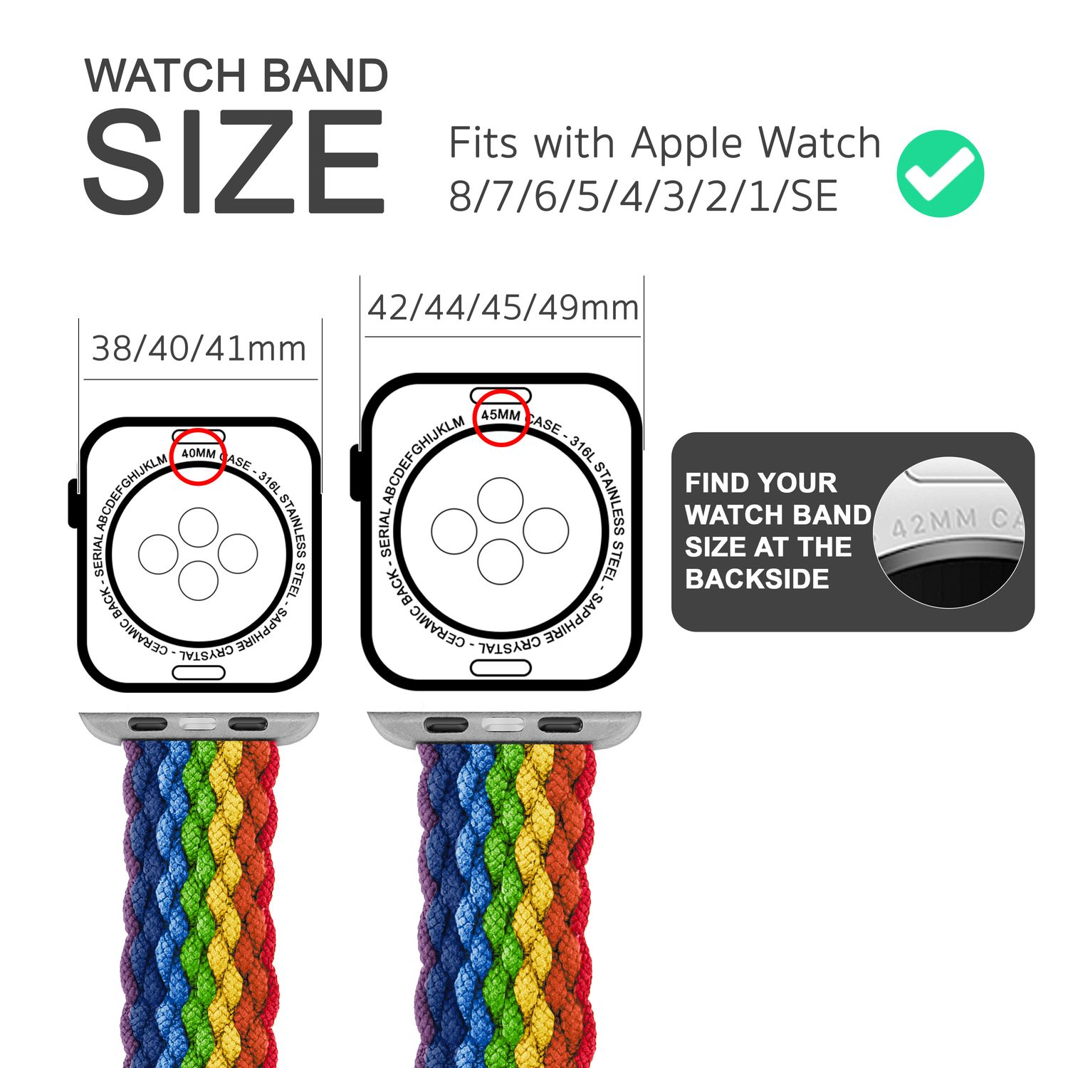 Armband für Apple Watch geflochten Nylon dunkelblau 38/40/41mm | NALIA Berlin