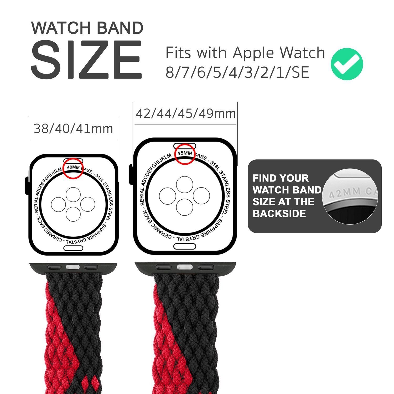 Armband für Apple Watch geflochten Nylon dunkelblau 38/40/41mm | NALIA Berlin