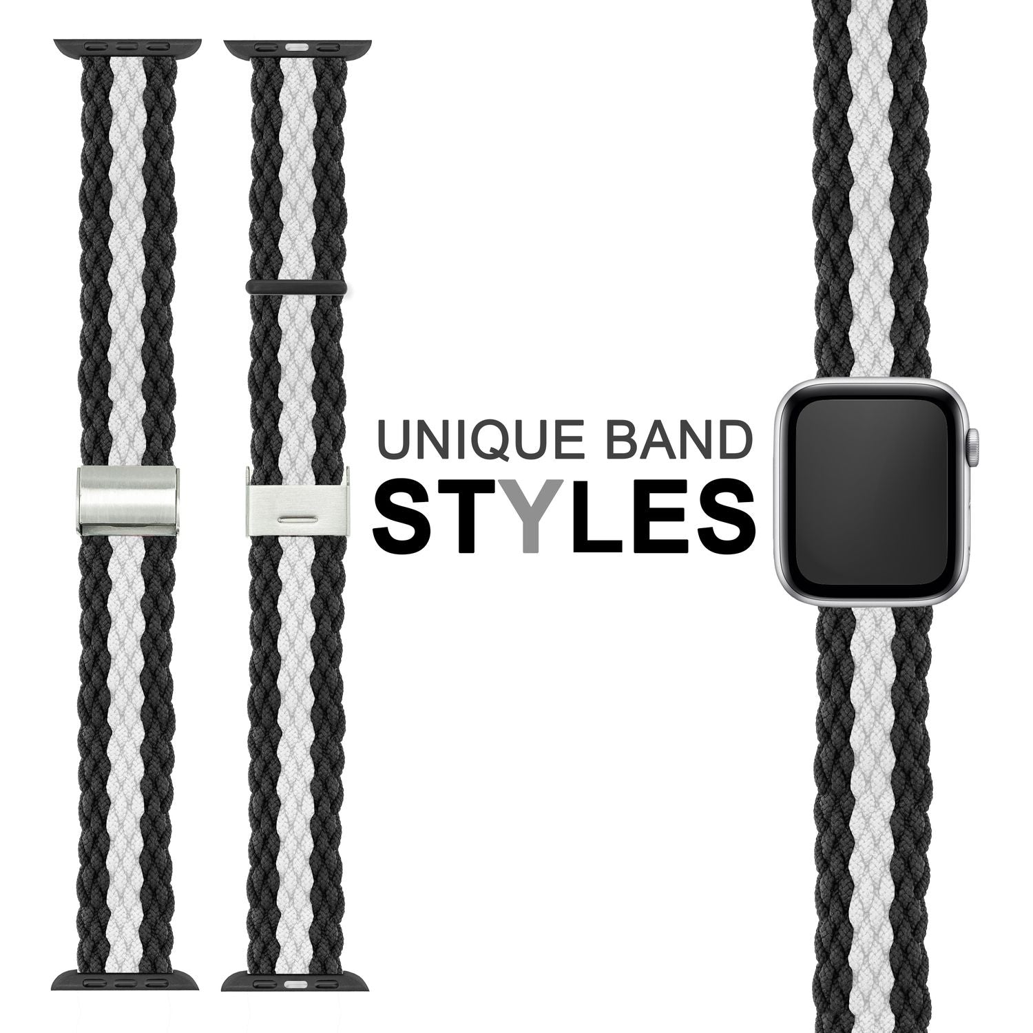 Uhrenarmband geflochten Nylon mehrfarbig für Apple Watch 42/44/45/49 mm