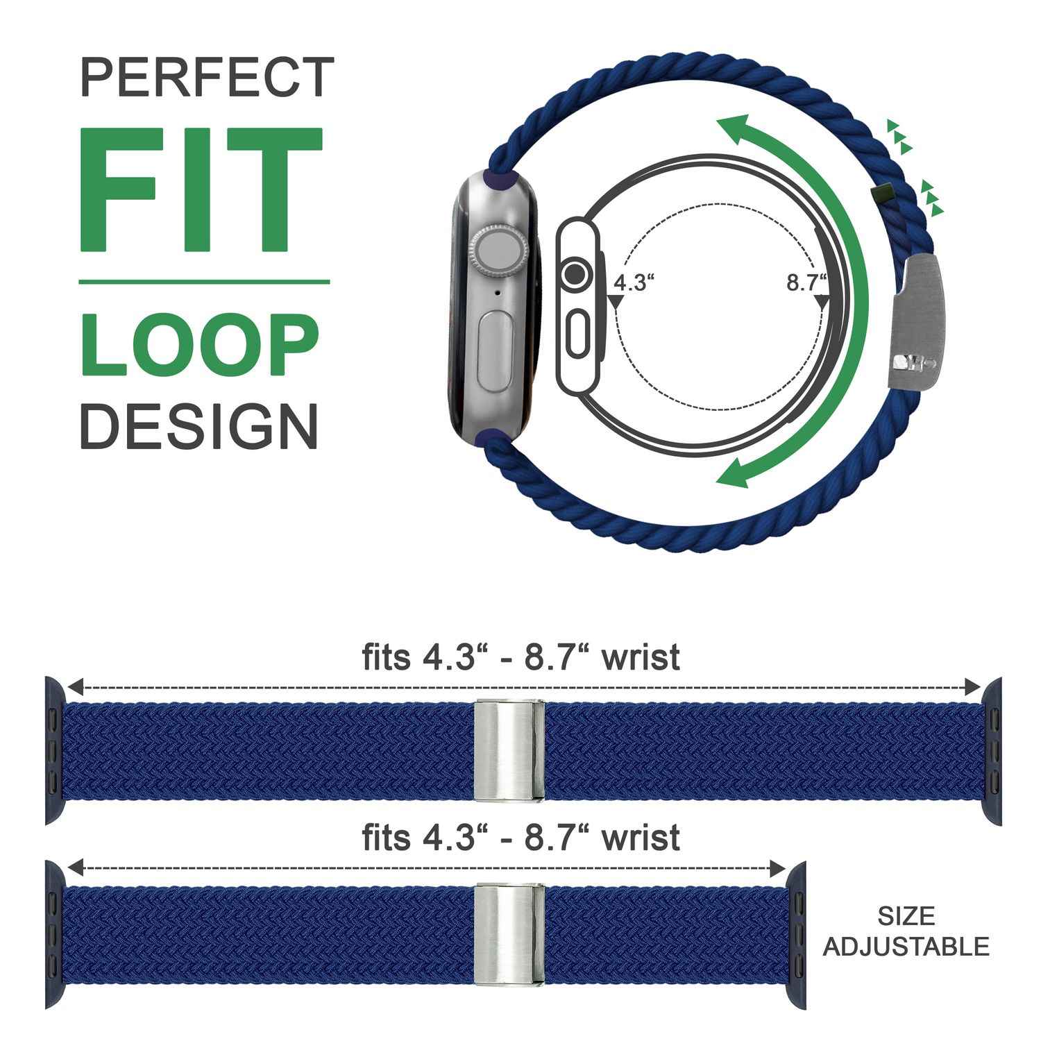 Armband für Apple Watch Ultra/SE/8/7/6/5/4/3/2/1, 42/44/45/49mm Geflochten