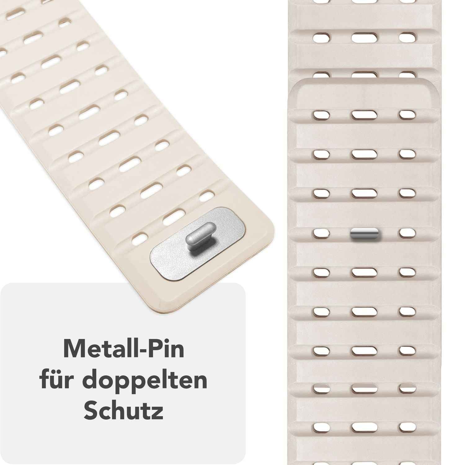 NALIA Volt Armband für Apple Watch Series Ultra/SE/10/9/8/7/6/5/4/3/2/1, Gehäusegröße 42/44/45/49mm, Silikon Magnet Loop Sportarmband mit Steck-Pin Verschluss