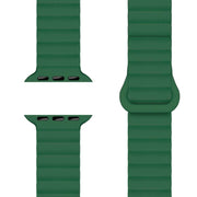 NALIA Core Armband für Apple Watch SE/10/9/8/7/6/5/4/3/2/1, Gehäusegröße 38/40/41/42mm, Atmungsaktives Silikon Magnet Loop Sportarmband mit Rillen Design