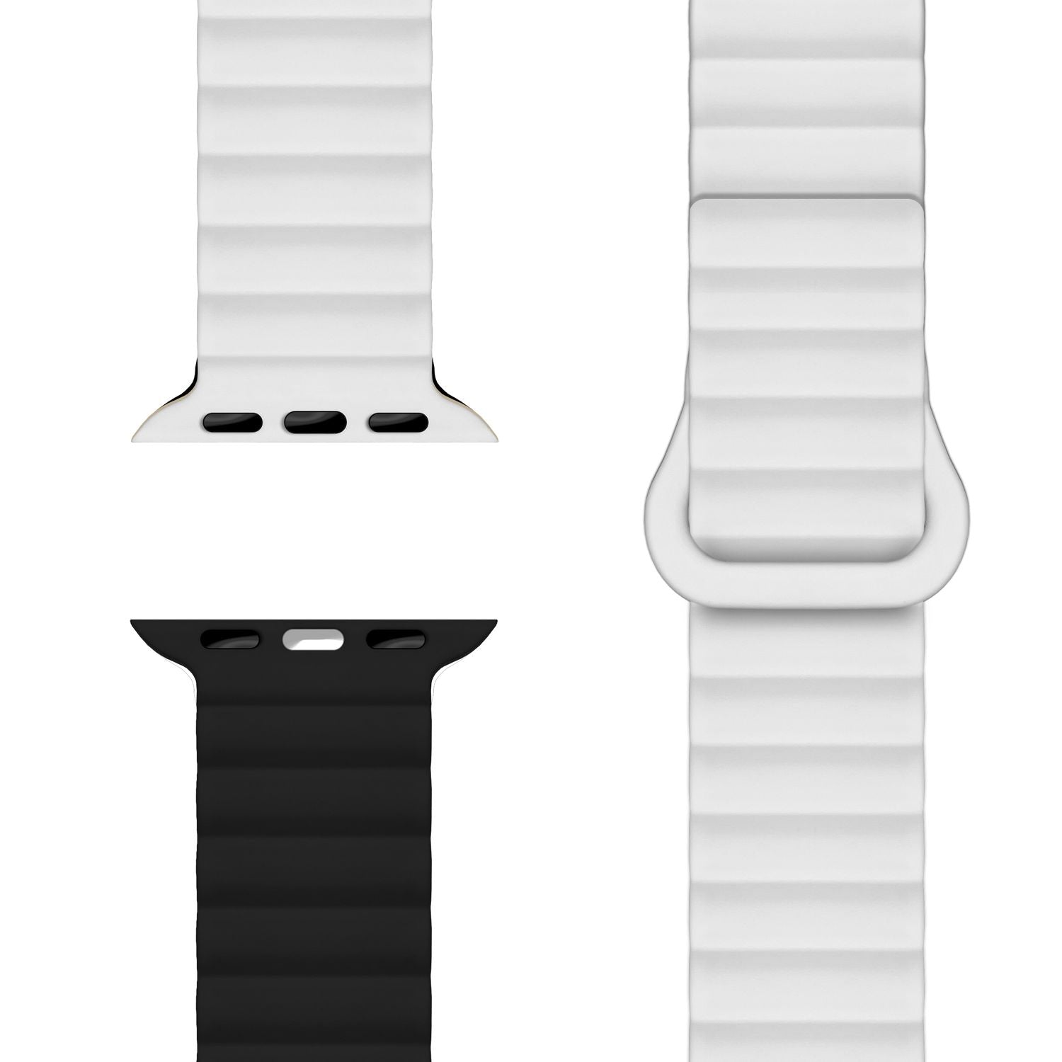 Smartwatch-Armband Silikon Magnet Loop mit Rillen-Design für Apple Watch 38-42