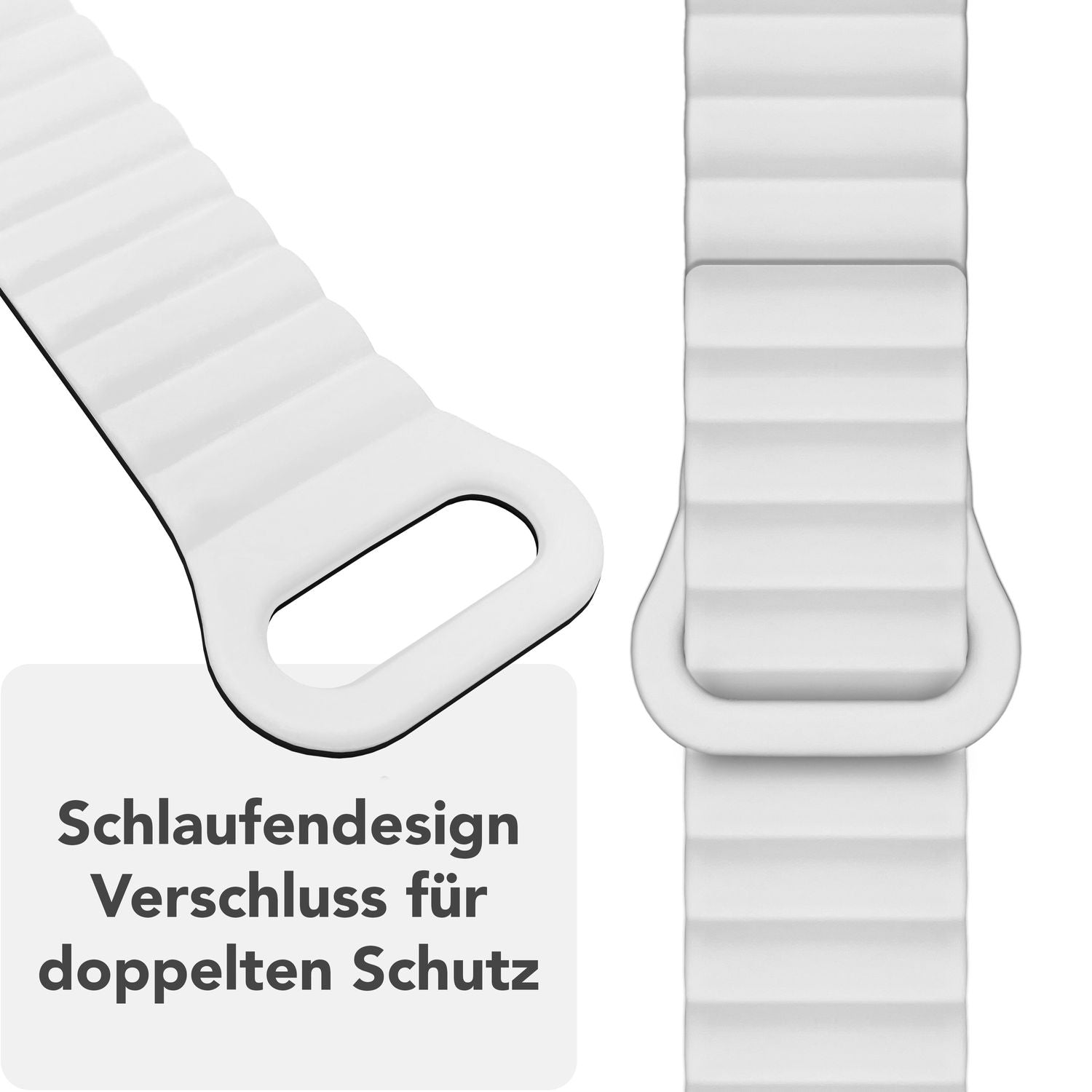 Smartwatch-Armband Silikon Magnet Loop mit Rillen-Design für Apple Watch 38-42