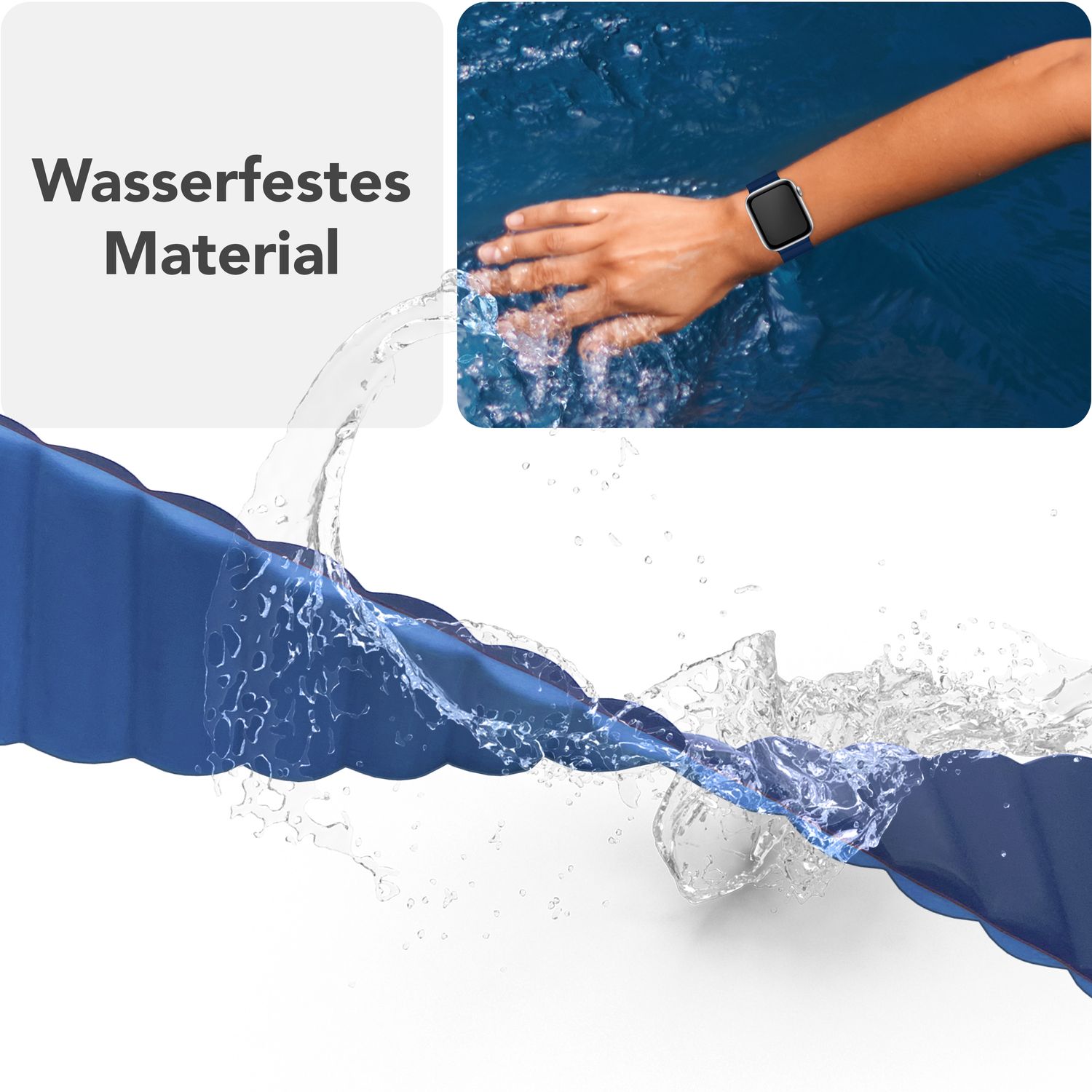 Smartwatch-Armband Silikon Magnet Loop mit Rillen-Design für Apple Watch 38-42