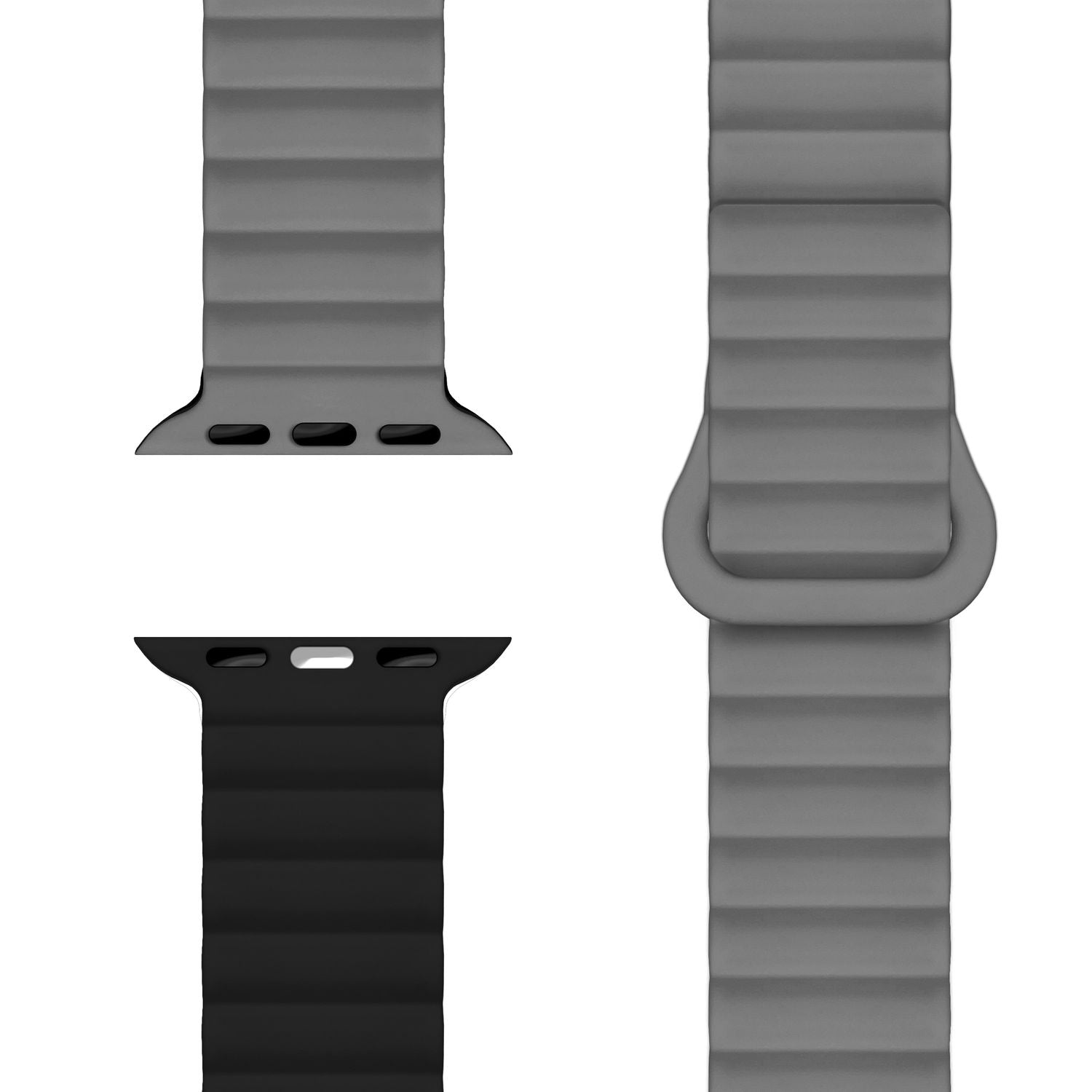 Smartwatch-Armband Silikon Magnet Loop mit Rillen-Design für Apple Watch 38-42