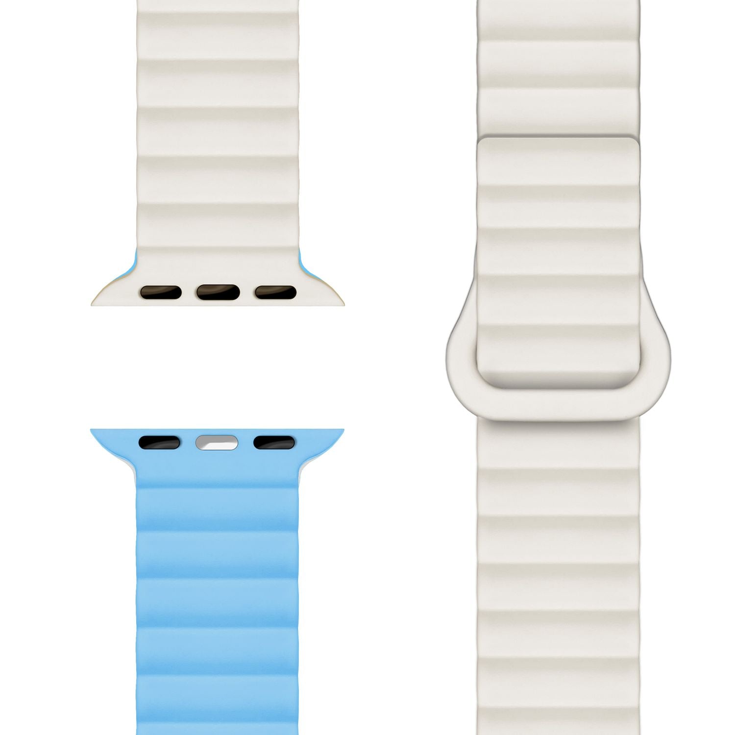 Smartwatch-Armband Silikon Magnet Loop mit Rillen-Design für Apple Watch 38-42