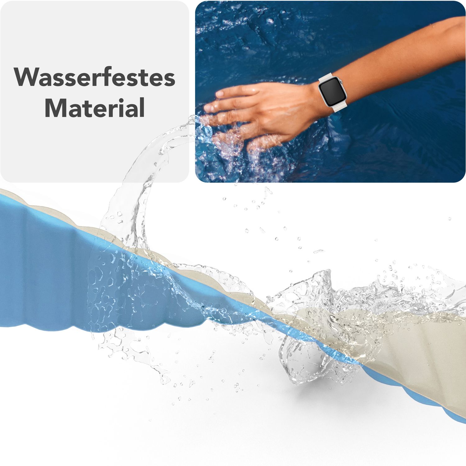Smartwatch-Armband Silikon Magnet Loop mit Rillen-Design für Apple Watch 38-42