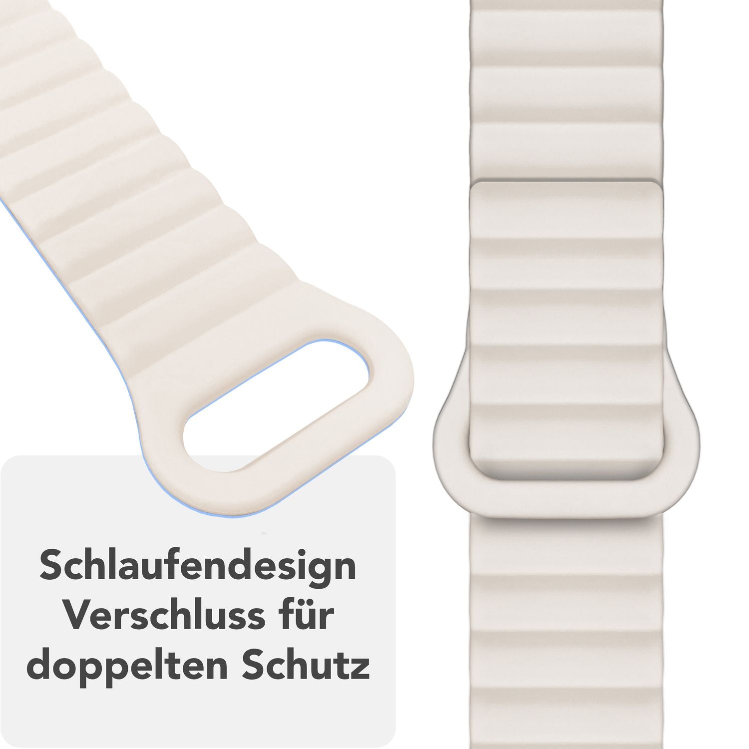 Smartwatch-Armband Silikon Magnet Loop mit Rillen-Design für Apple Watch 38-42