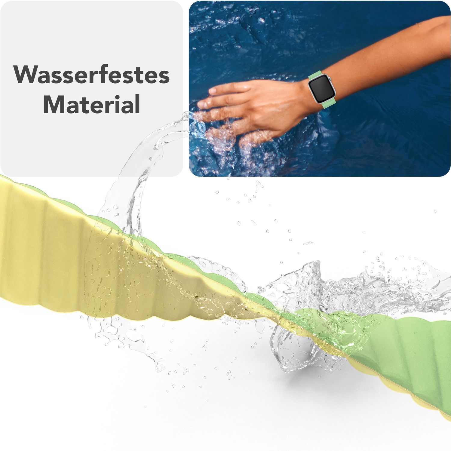 Smartwatch-Armband Silikon Magnet Loop mit Rillen-Design für Apple Watch 38-42