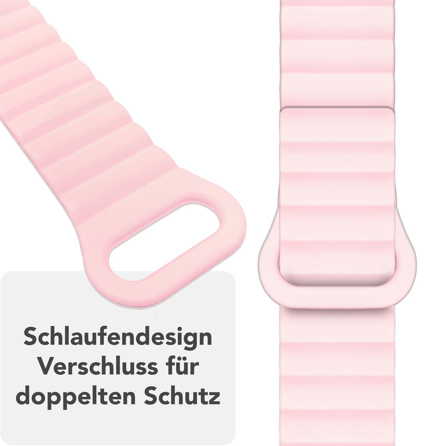 Smartwatch-Armband Silikon Magnet Loop mit Rillen-Design für Apple Watch 38-42