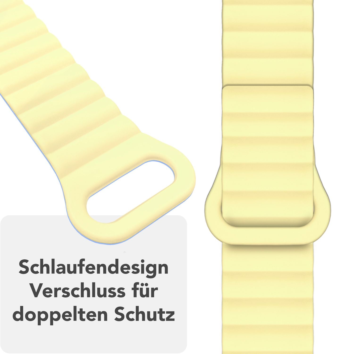 Smartwatch-Armband Silikon Magnet Loop mit Rillen-Design für Apple Watch 38-42