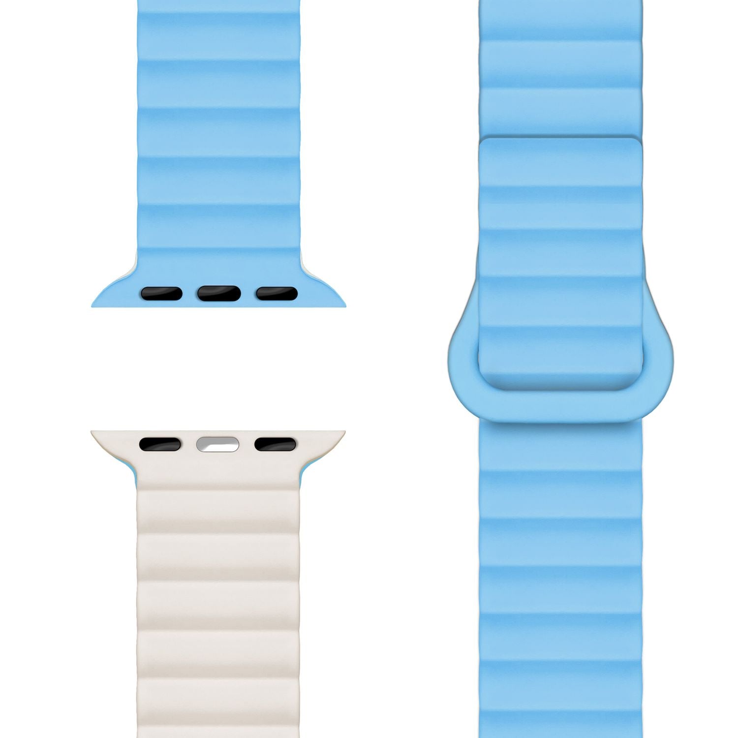 Smartwatch-Armband Silikon Magnet Loop mit Rillen-Design für Apple Watch 38-42