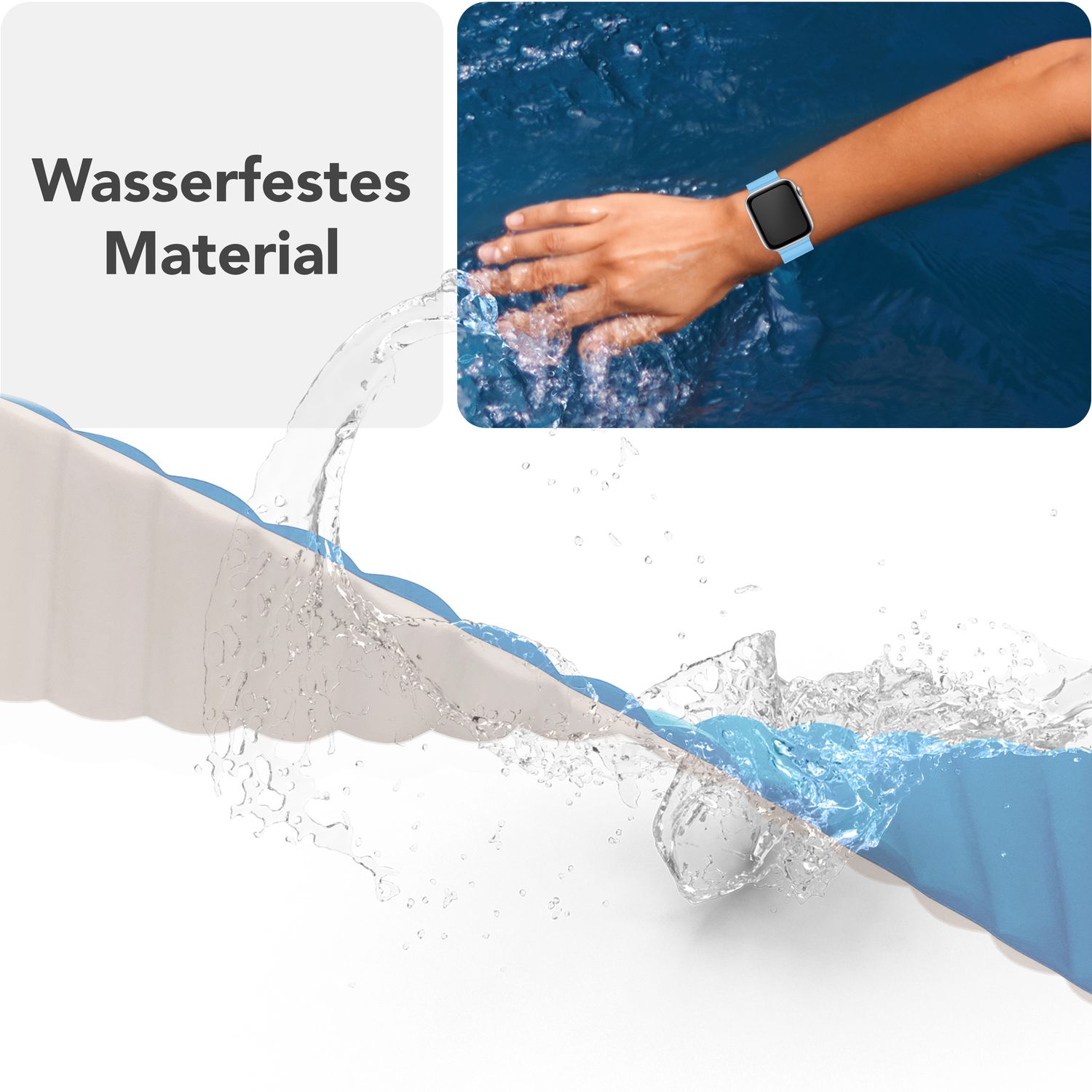 Smartwatch-Armband Silikon Magnet Loop mit Rillen-Design für Apple Watch 38-42