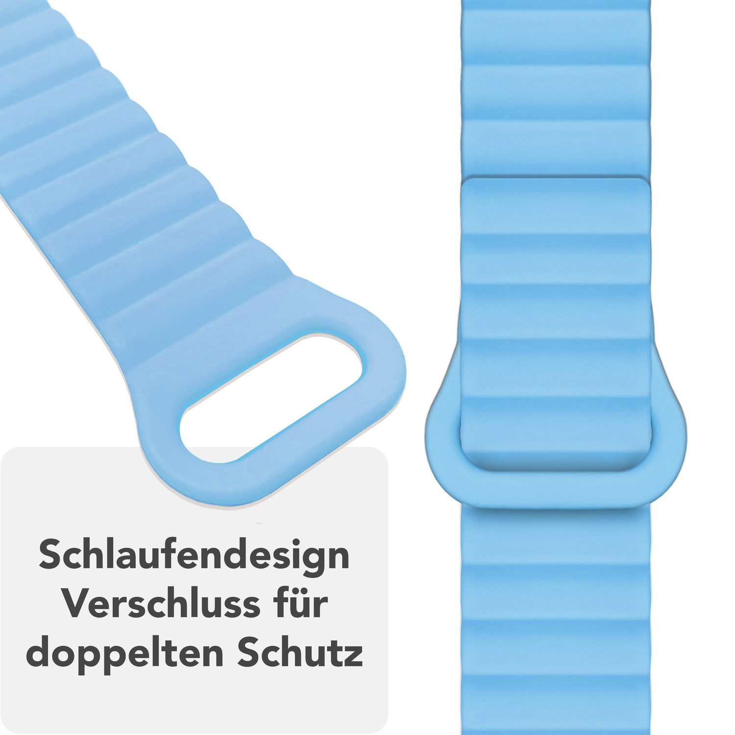 Smartwatch-Armband Silikon Magnet Loop mit Rillen-Design für Apple Watch 38-42