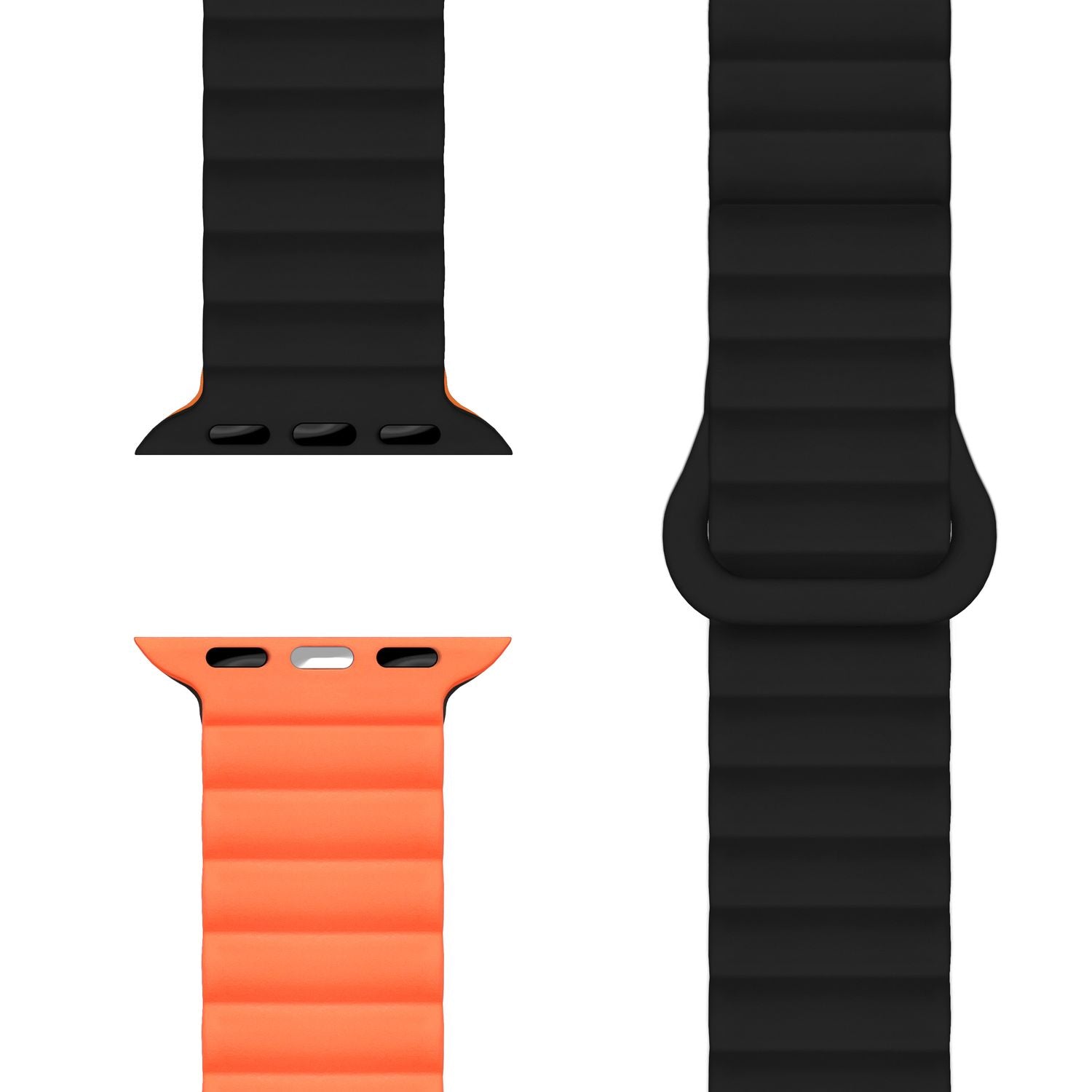 Smartwatch-Armband Silikon Magnet Loop mit Rillen-Design für Apple Watch 38-42