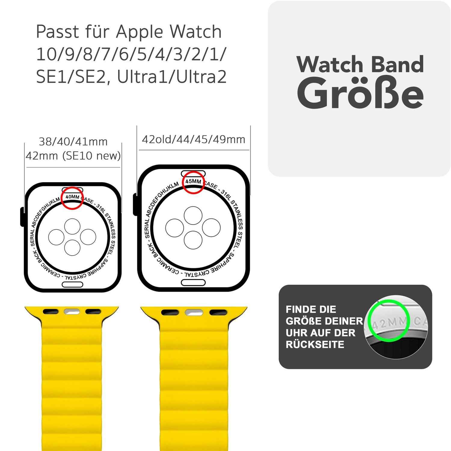 NALIA Core Armband für Apple Watch SE/10/9/8/7/6/5/4/3/2/1, Gehäusegröße 38/40/41/42mm, Atmungsaktives Silikon Magnet Loop Sportarmband mit Rillen Design