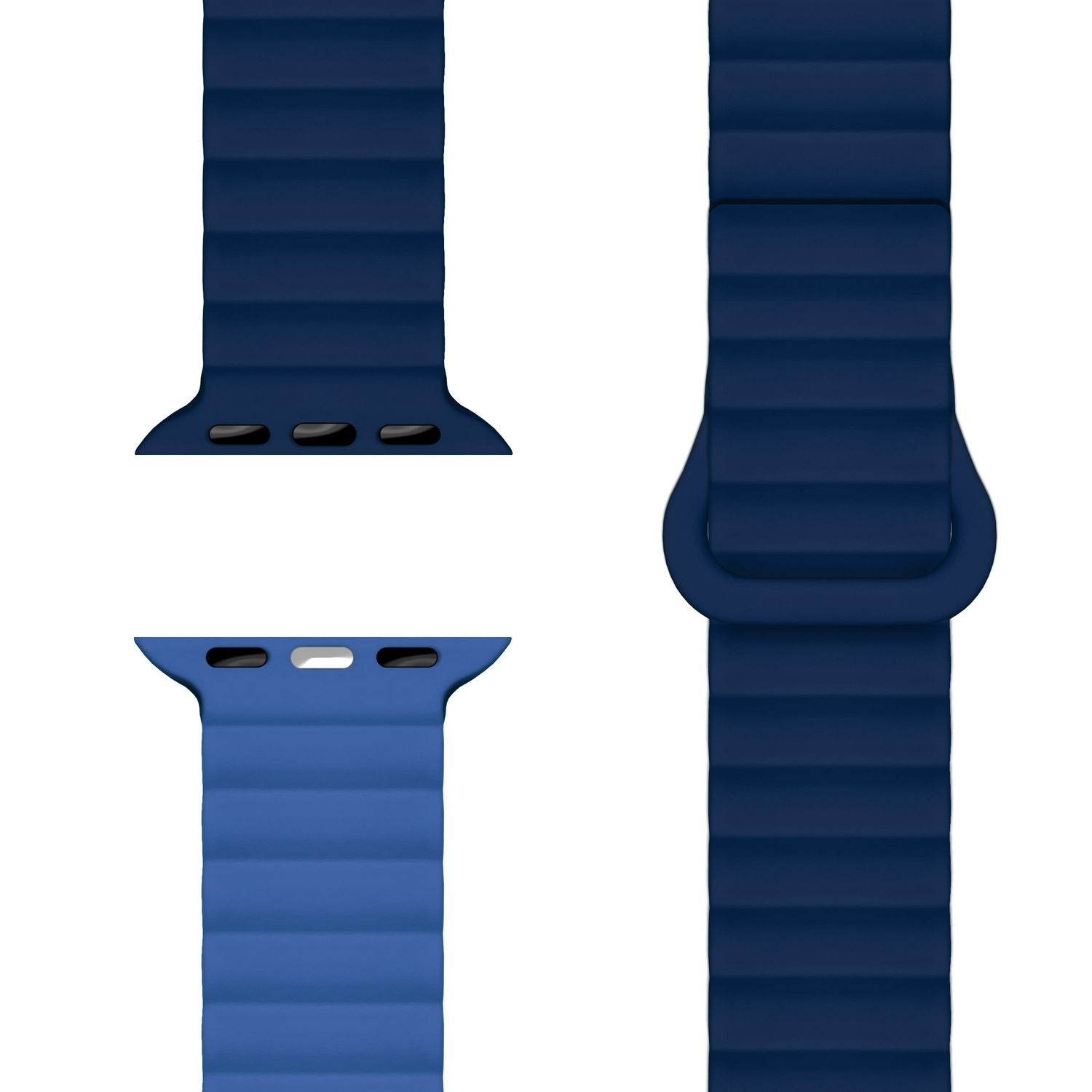 Smartwatch-Armband Silikon mit Magnetverschluss dunkelgrün 130-210 mm für Apple