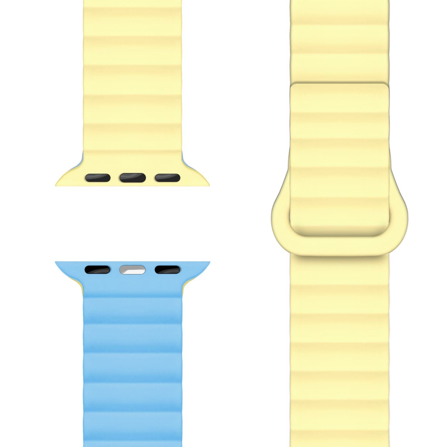 Smartwatch-Armband Silikon mit Magnetverschluss dunkelgrün 130-210 mm für Apple