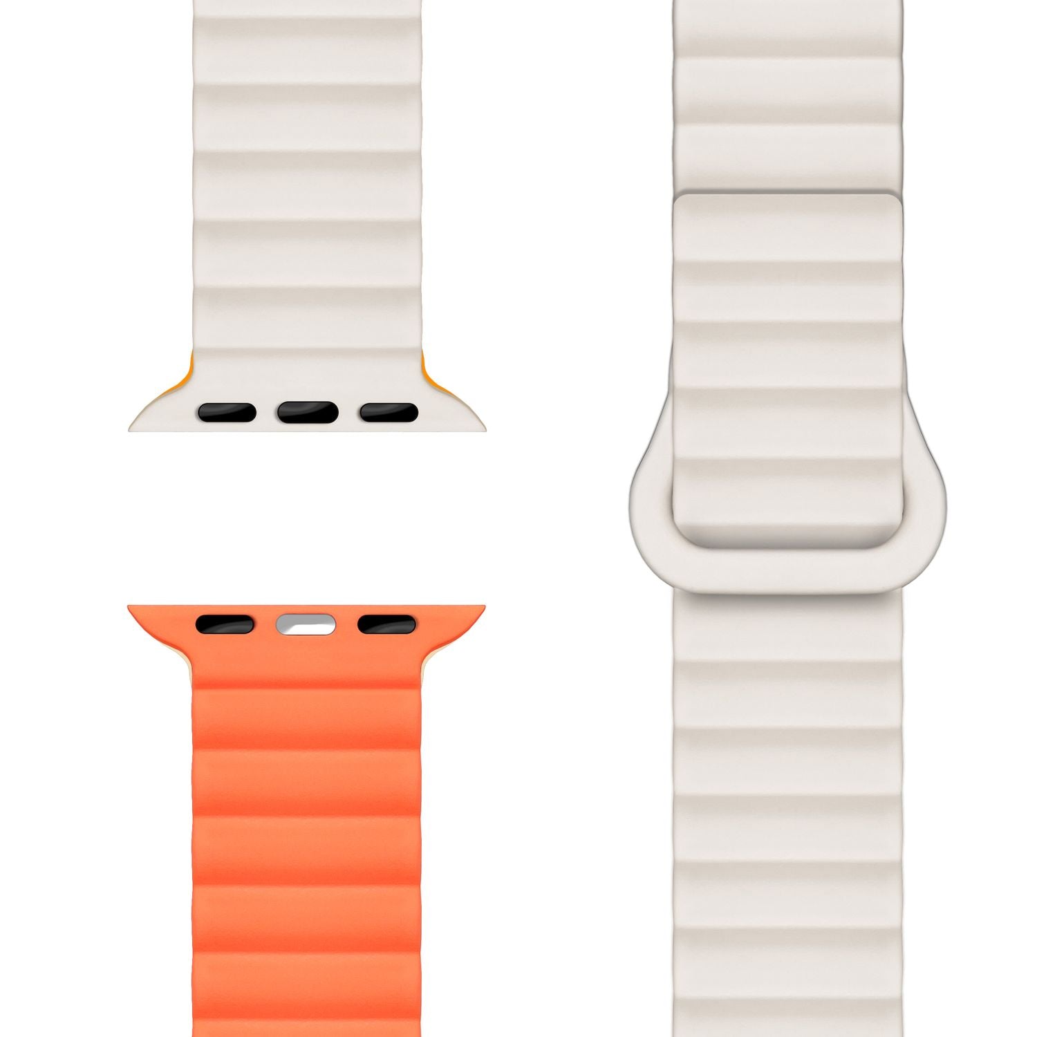 Smartwatch-Armband Silikon mit Magnetverschluss dunkelgrün 130-210 mm für Apple