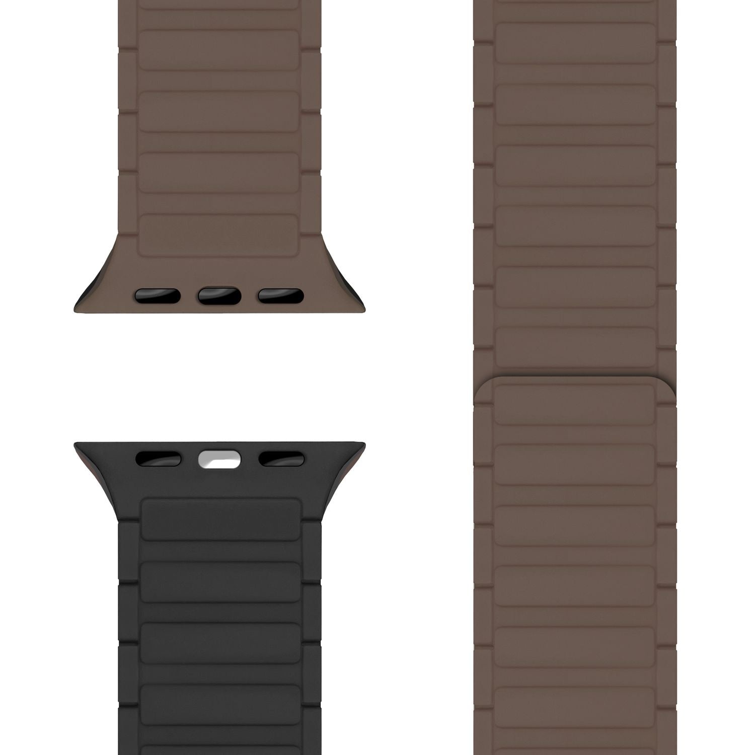 Silikon Armband für Apple Watch mit Magnetverschluss Wellenstruktur 38-42 mm
