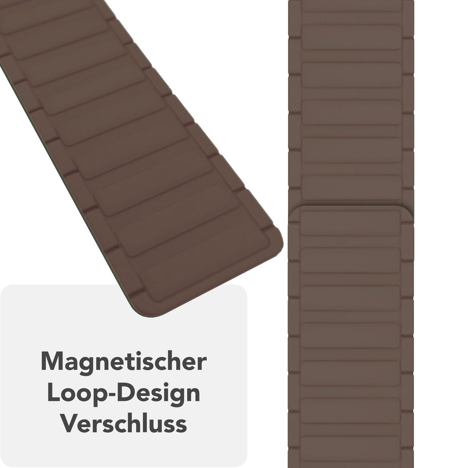 Silikon Armband für Apple Watch mit Magnetverschluss Wellenstruktur 38-42 mm