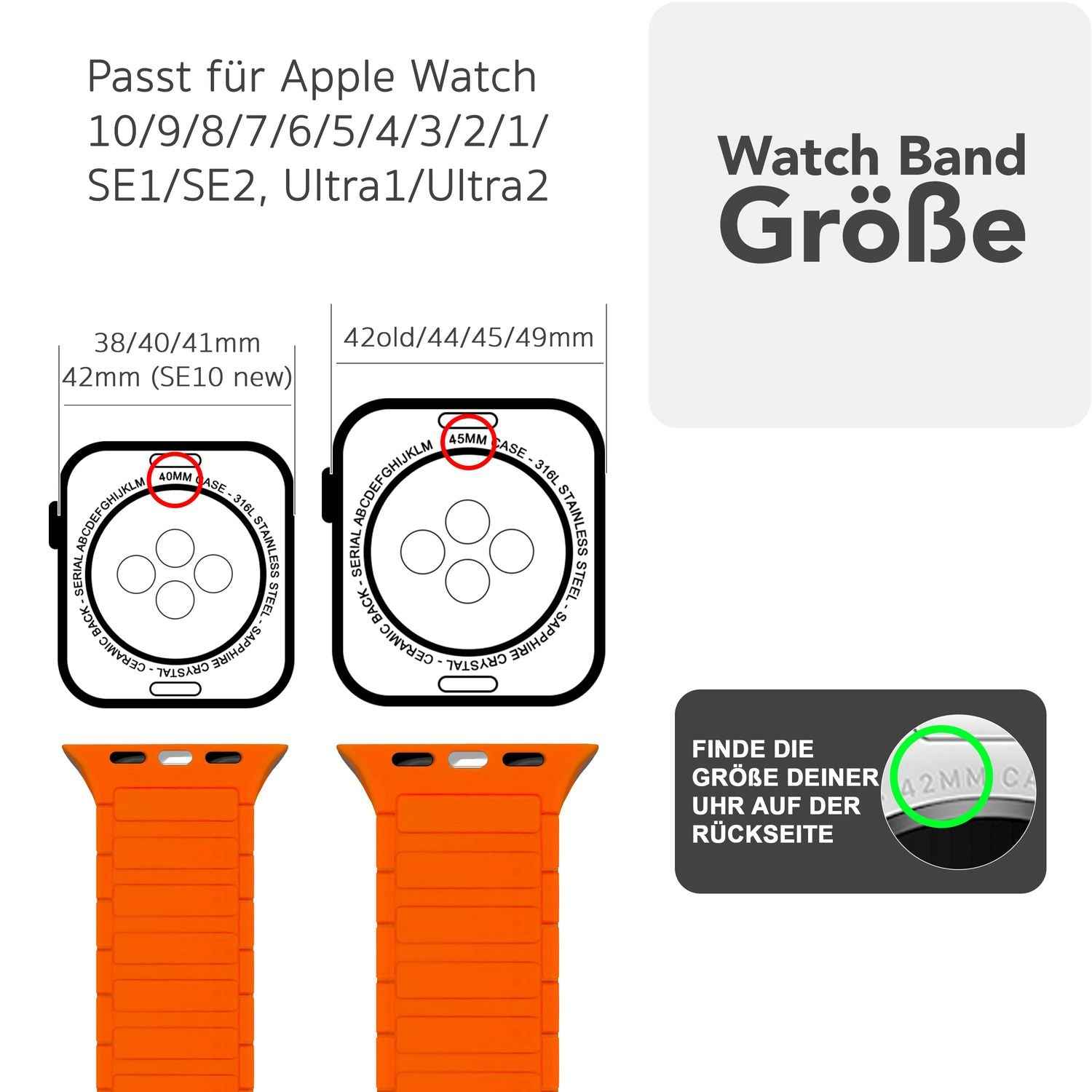 NALIA Nexus Armband für Apple Watch SE/10/9/8/7/6/5/4/3/2/1, Gehäusegröße 38/40/41/42mm, Magnetisches Silikon Loop Sportarmband mit Wellenstruktur