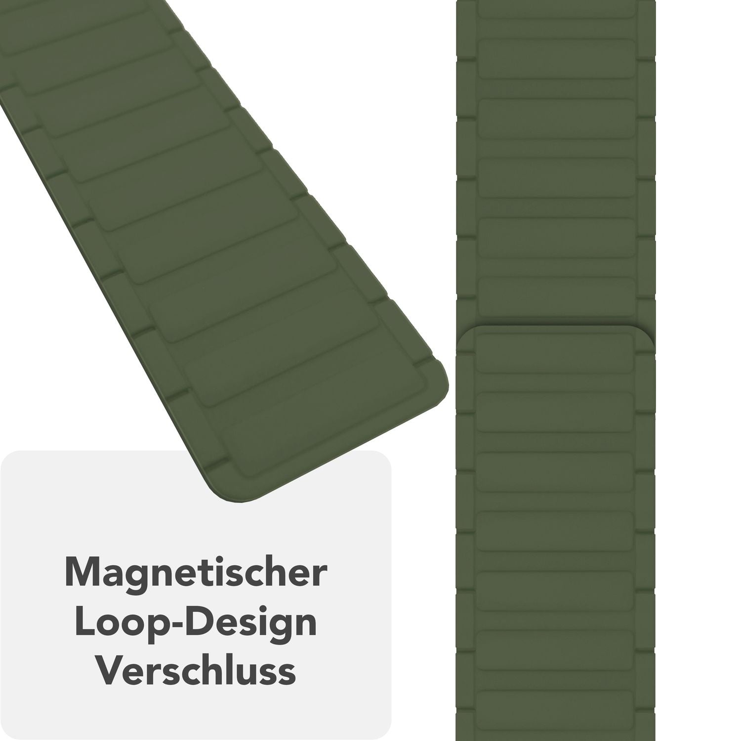 Silikon Armband für Apple Watch mit Magnetverschluss Wellenstruktur 38-42 mm