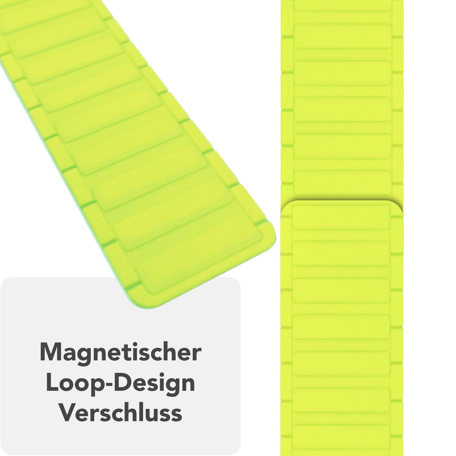 Silikon Armband für Apple Watch mit Magnetverschluss Wellenstruktur 38-42 mm