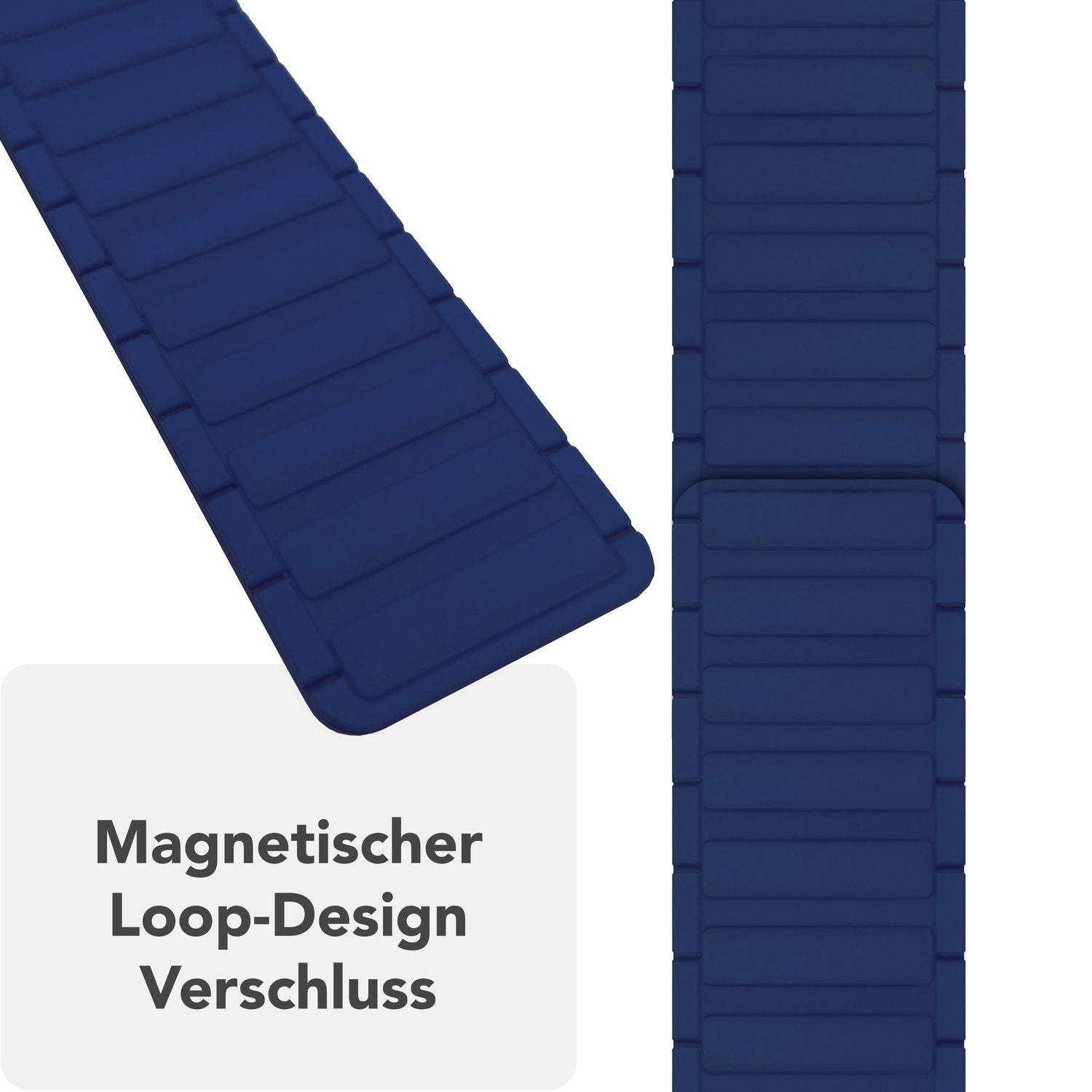 Smartwatch-Armband Silikon mit Wellenstruktur magnetisch 42-49 mm | NALIA Berlin