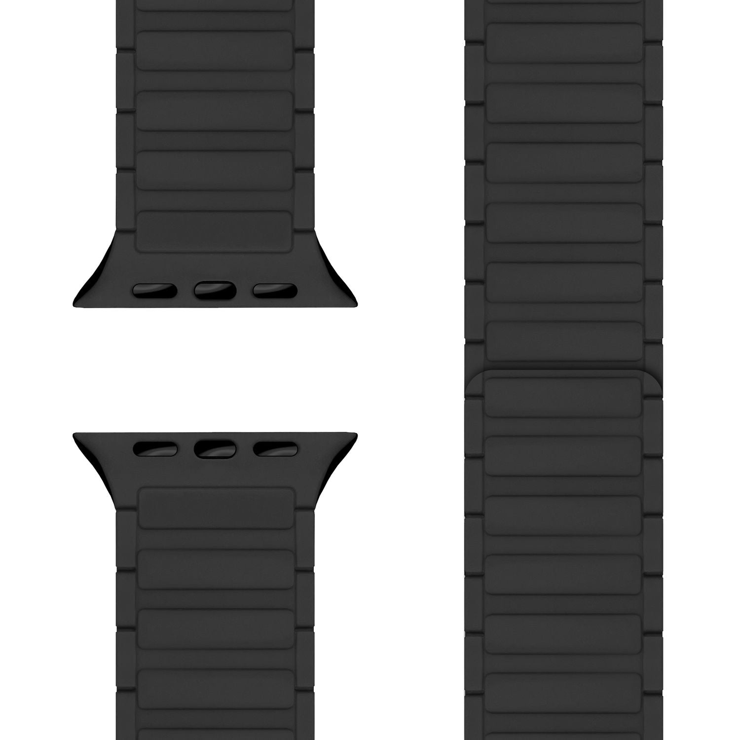 Smartwatch-Armband Silikon mit Wellenstruktur magnetisch 42-49 mm | NALIA Berlin