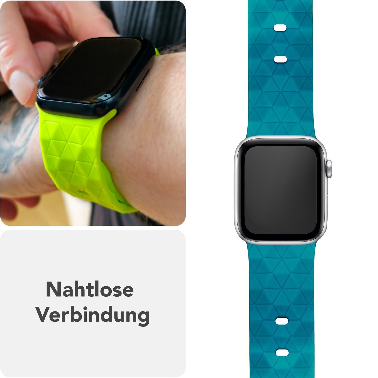 Smartwatch-Armband Silikon Hexagon-Design für Apple Watch 38-42 mm