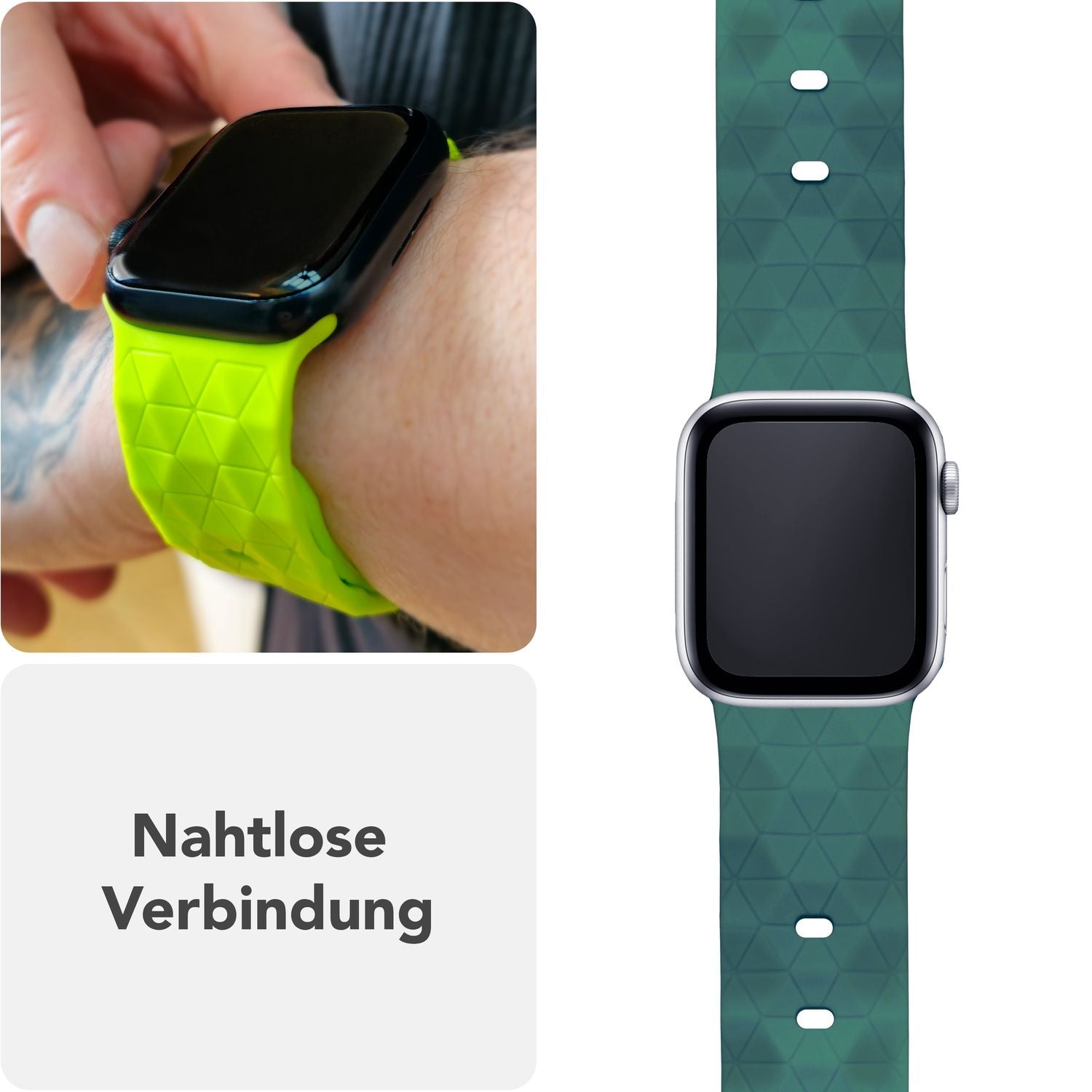 Smartwatch-Armband Silikon Hexagon-Design für Apple Watch 38-42 mm