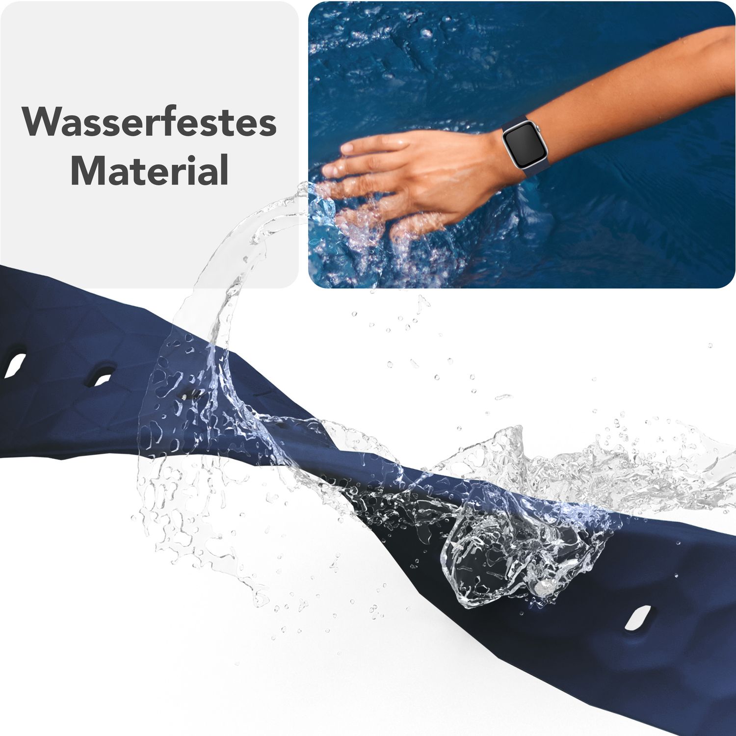 Smartwatch-Armband Silikon Hexagon-Design für Apple Watch 38-42 mm