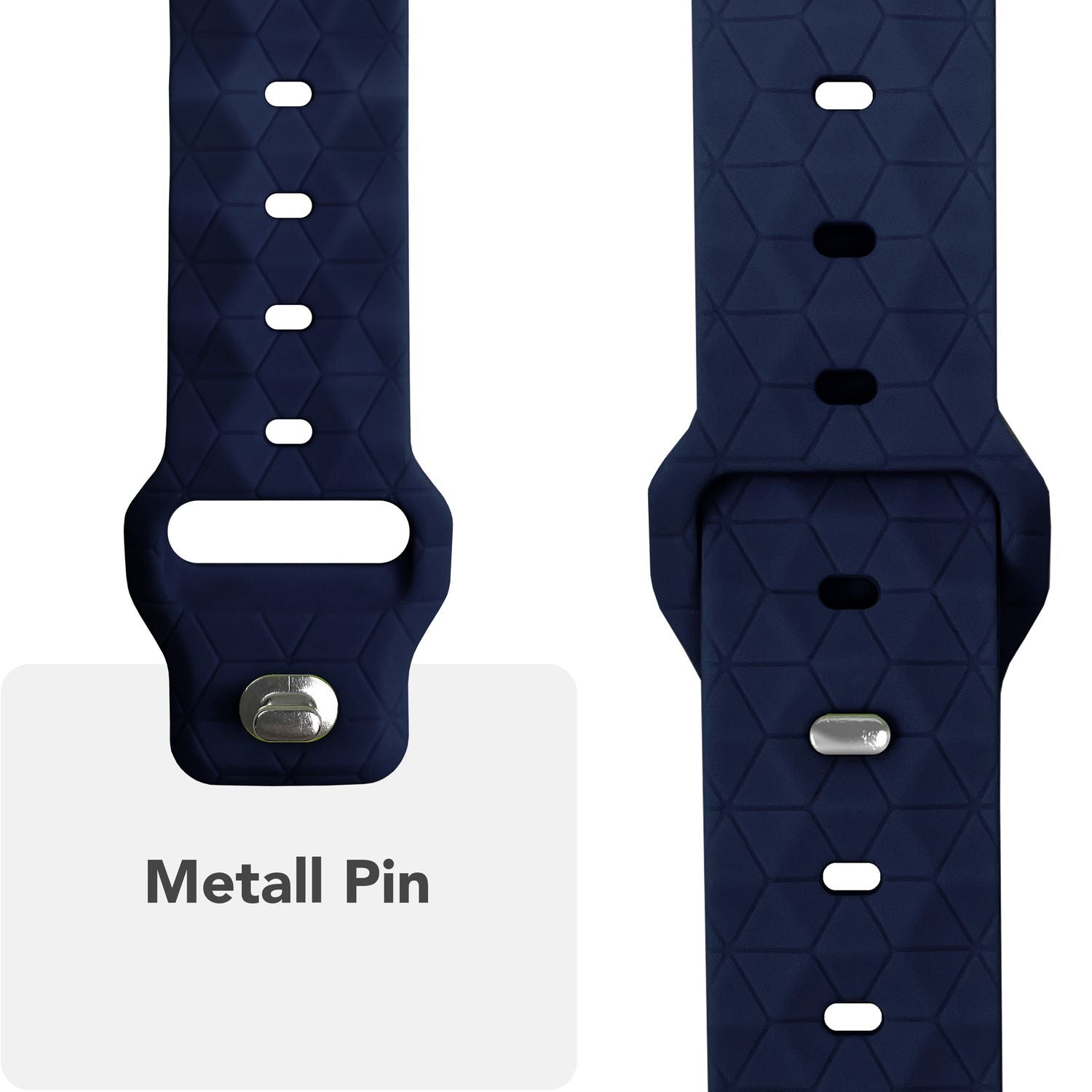 Smartwatch-Armband Silikon Hexagon-Design für Apple Watch 38-42 mm