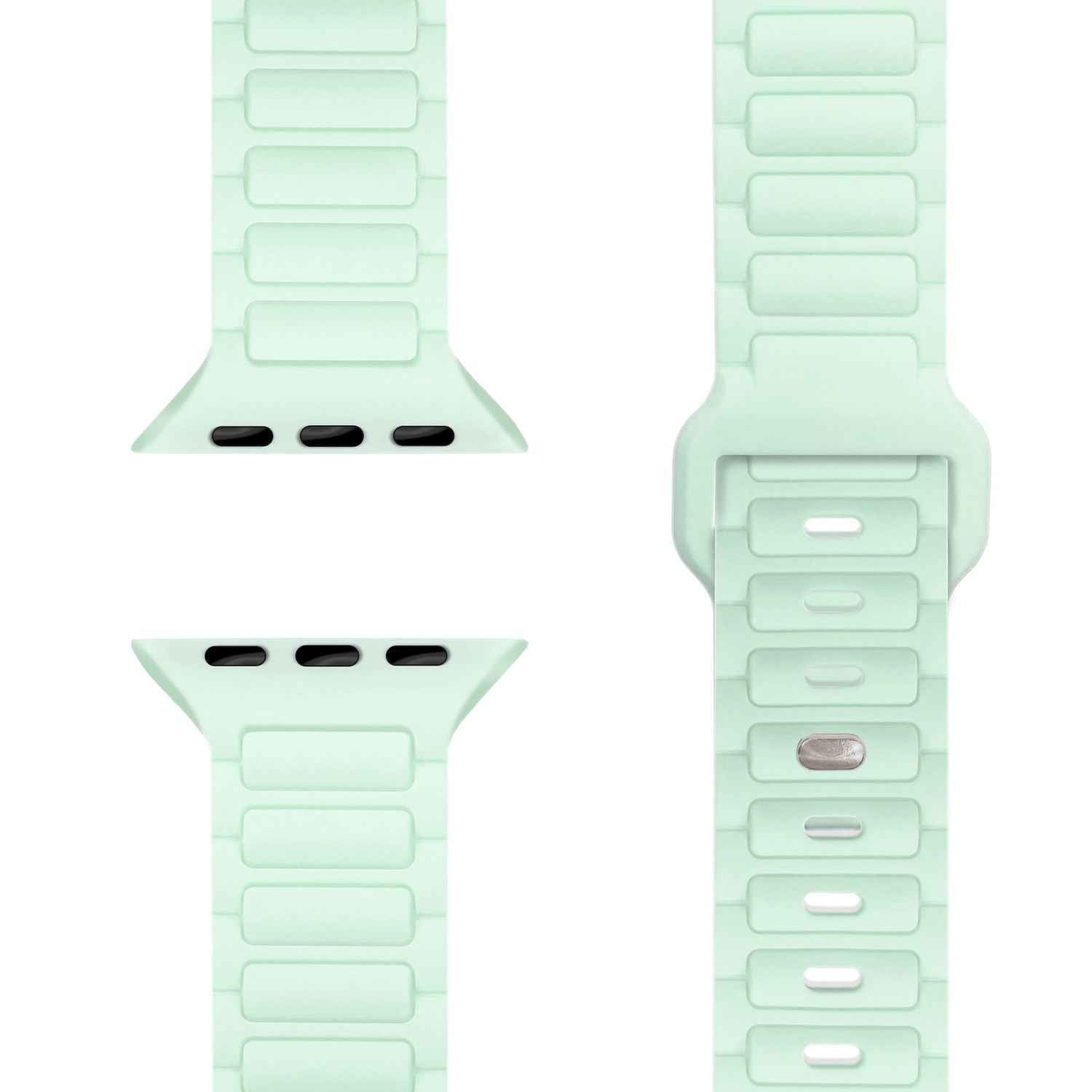 NALIA Pulse Armband für Apple Watch Series SE/10/9/8/7/6/5/4/3/2/1, Gehäusegröße 38/40/41/42mm, 3D Textur Silikon Sportarmband mit Steck-Pin Verschluss