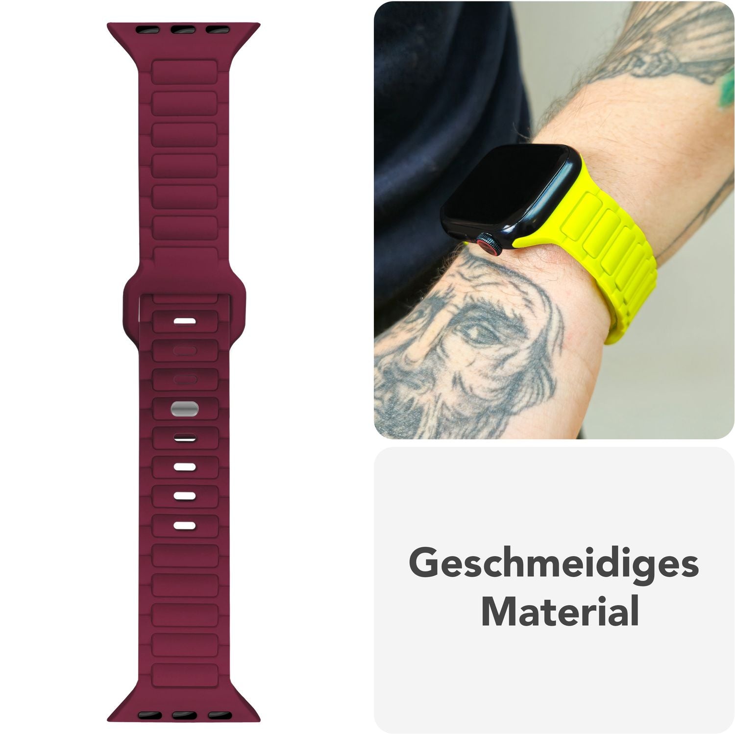 Smartwatch-Armband Silikon 3D-Textur 38/40/41/42 mm für Apple Watch