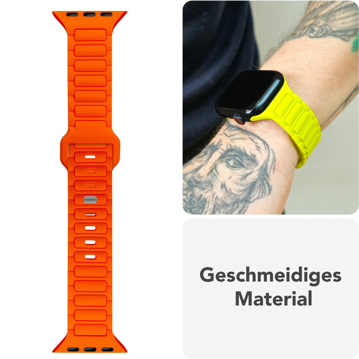 Smartwatch-Armband Silikon 3D-Textur 38/40/41/42 mm für Apple Watch