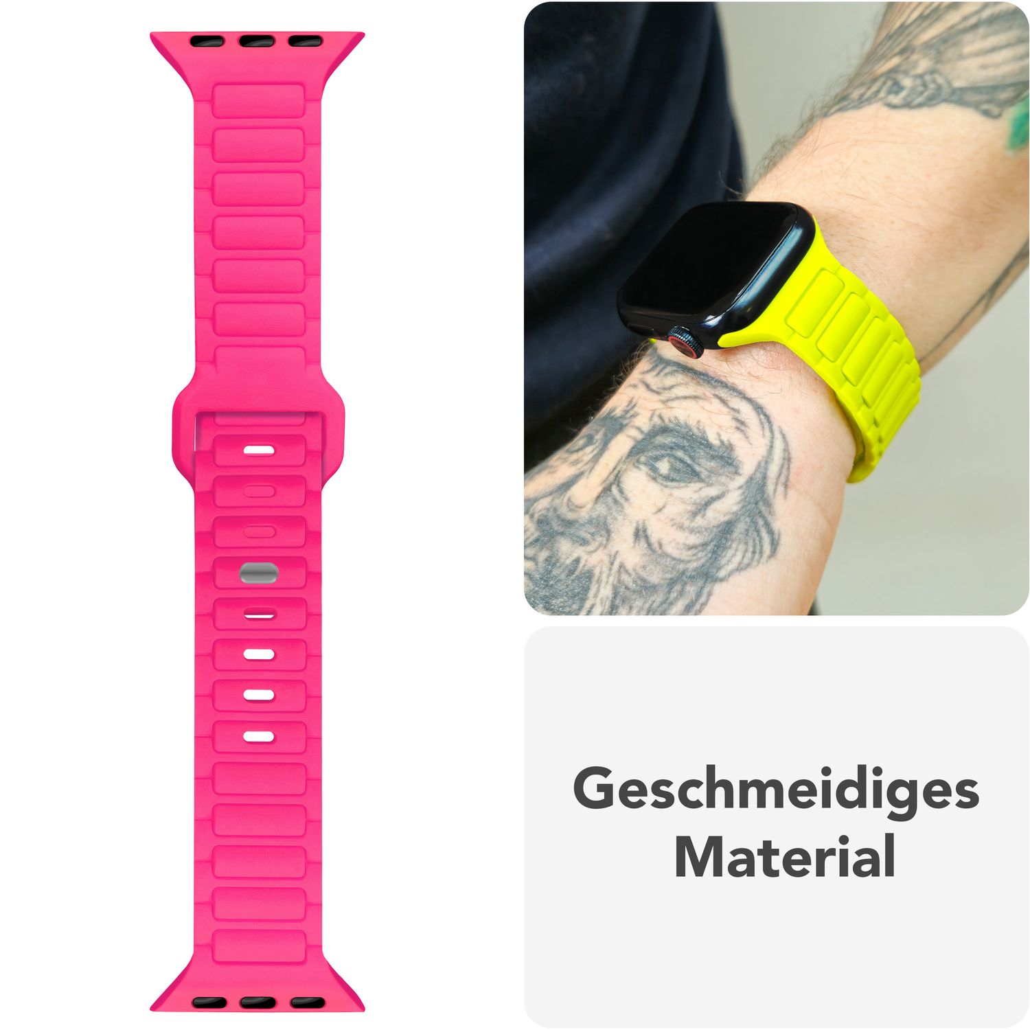 Smartwatch-Armband Silikon 3D-Textur 38/40/41/42 mm für Apple Watch