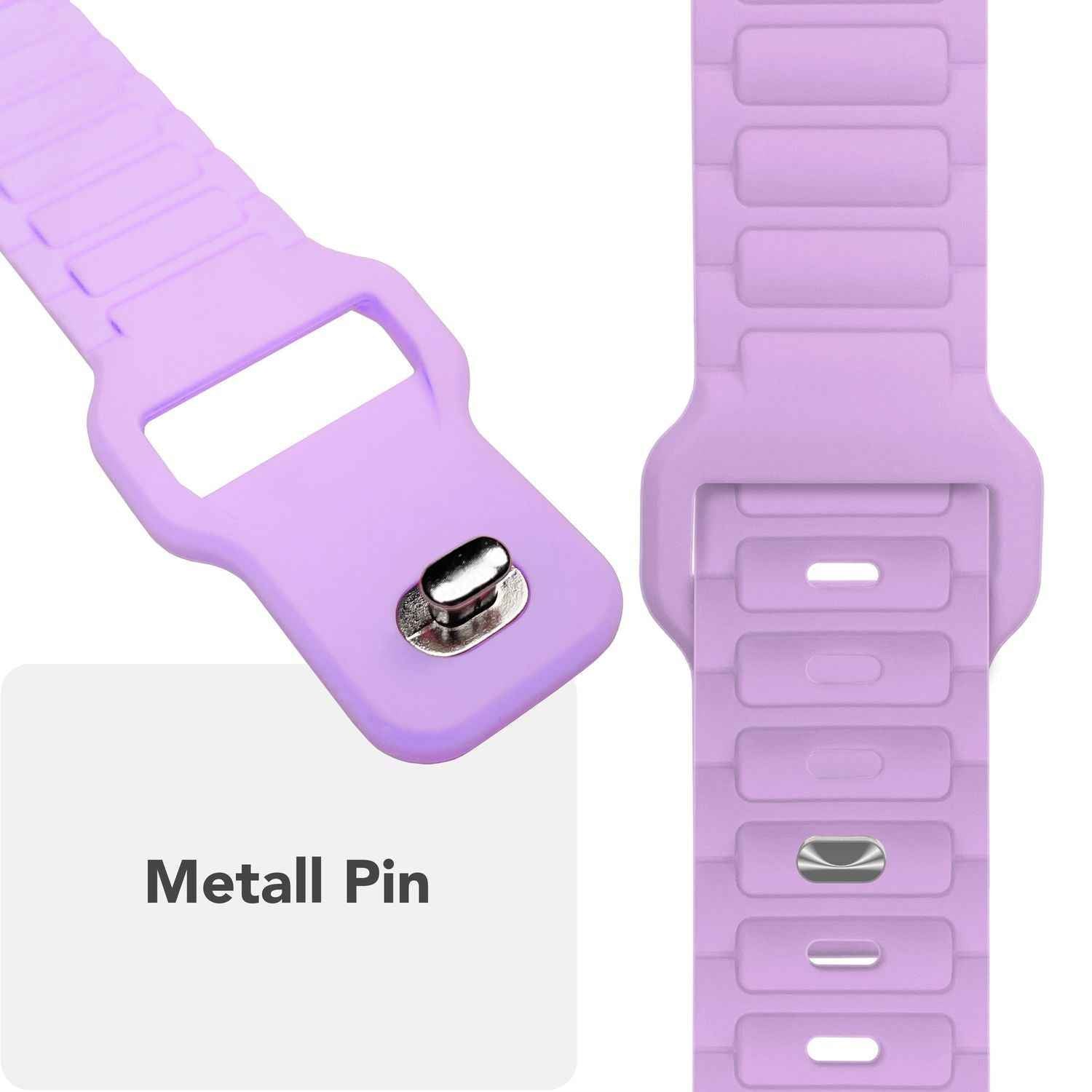 NALIA Pulse Armband für Apple Watch Series SE/10/9/8/7/6/5/4/3/2/1, Gehäusegröße 38/40/41/42mm, 3D Textur Silikon Sportarmband mit Steck-Pin Verschluss