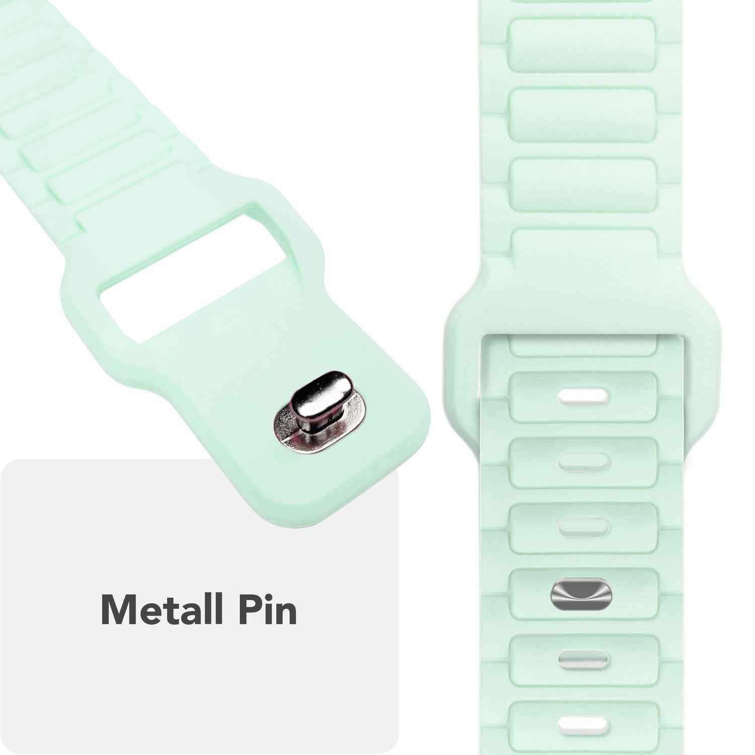 NALIA Pulse Armband für Apple Watch Series Ultra/SE/10/9/8/7/6/5/4/3/2/1, Gehäusegröße 42/44/45/46/49mm, 3D Textur Silikon Sportarmband mit Steck-Pin Verschluss
