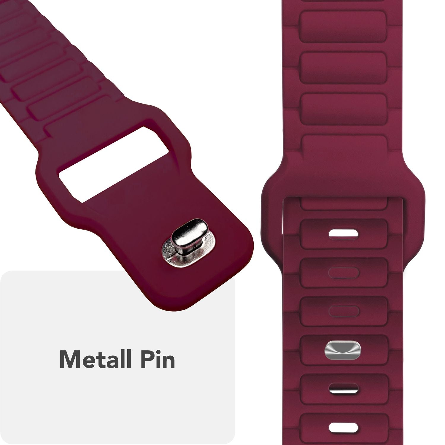 Smartwatch-Armband Silikon 3D-Struktur mintgrün 150-210 mm Steck-Pin