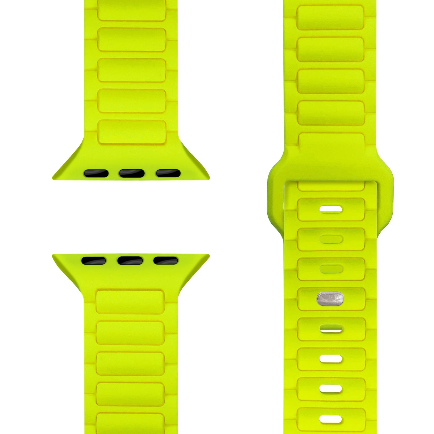Smartwatch-Armband Silikon 3D-Struktur mintgrün 150-210 mm Steck-Pin
