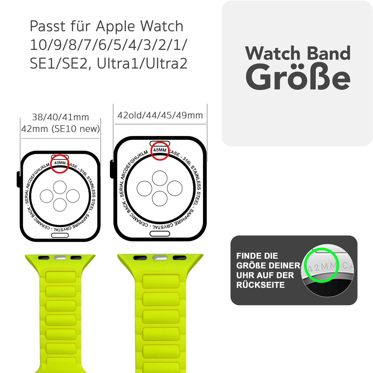 Smartwatch-Armband Silikon 3D-Struktur mintgrün 150-210 mm Steck-Pin