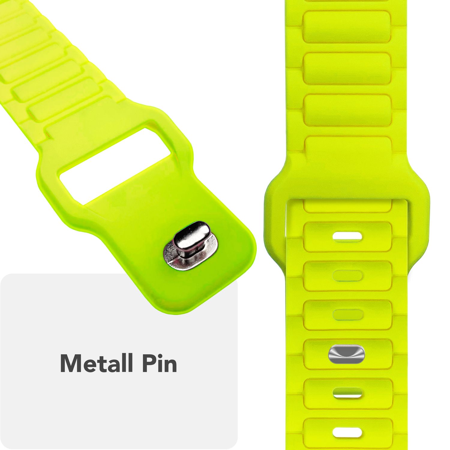 Smartwatch-Armband Silikon 3D-Struktur mintgrün 150-210 mm Steck-Pin